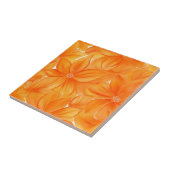 Waterverf sinaasappel bloemenlevendige botanische tegeltje (Zijkant)