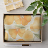 Waterverf Sinaasappel bloemmotief Tissuepapier (Geschenk)