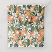 Waterverf Sinaasappel Bloesem Trouwtafel Plaatskaartje (Binnenkant ongevouwen)