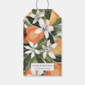 Waterverf Sinaasappel Blossom Dank u Cadeaulabel (Achterkant)