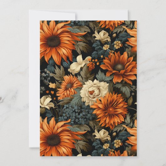 Waterverf Sinaasappel Bruine Herfstbladeren Sweet  Bedankkaart (Achterkant)