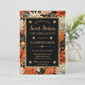 Waterverf Sinaasappel Bruine Herfstbladeren Sweet  Kaart (Staand voorkant)