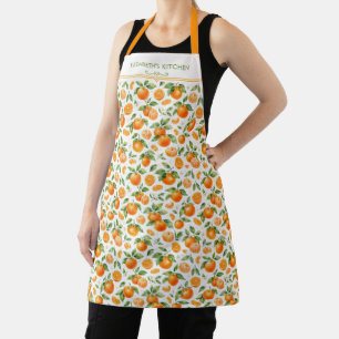 Waterverf Sinaasappel Citrus Keuken Bakken Schort