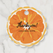 Waterverf Sinaasappel citrus Vruchten Bruids douch Bedankjes Labels (Achterkant)