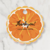 Waterverf Sinaasappel citrus Vruchten Bruidsdouche Bedankjes Labels (Voorkant)