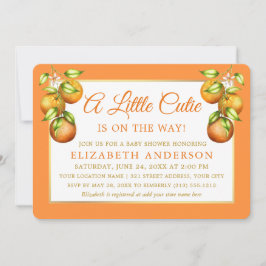 Waterverf Sinaasappel Een kleine Cutie Gold Baby s Kaart