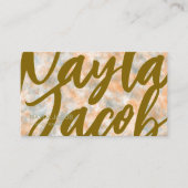 Waterverf Sinaasappel & Grijs Handgemaakte Kleding Visitekaartje (Voorkant)