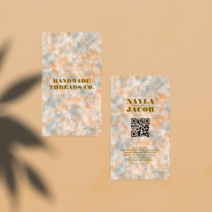 Waterverf Sinaasappel & Grijs Handgemaakte Kleding Visitekaartje