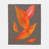 Waterverf sinaasappel herfst laat kunst thema fleece deken (Voorkant)
