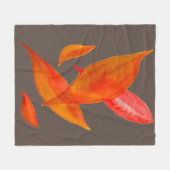 Waterverf sinaasappel herfst laat kunst thema fleece deken (Voorkant (Horizontaal))