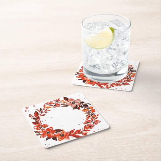 Waterverf sinaasappel kartonnen onderzetters (Insitu)