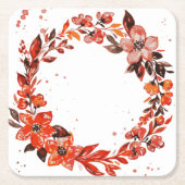 Waterverf sinaasappel kartonnen onderzetters (Voorkant)