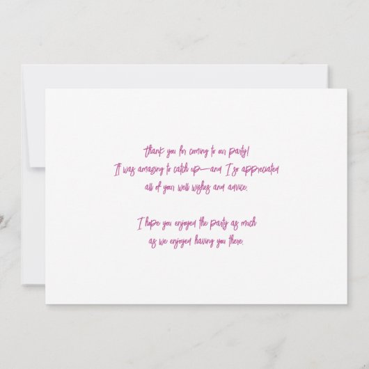 Waterverf Sinaasappel Kat en Paarse Bloemen Verjaa Bedankkaart (Achterkant)