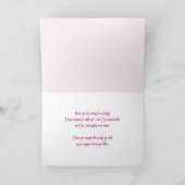 Waterverf Sinaasappel Kattenhanden Paarse Bloemen Bedankkaart (Binnen)