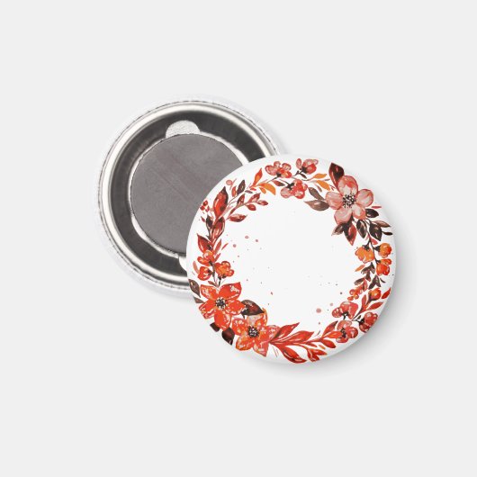 Waterverf sinaasappel magneet (Voorkant / Achterkant)