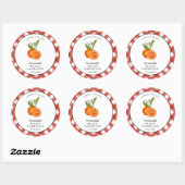 Waterverf Sinaasappel Marmalade Jam pot  Ronde Sticker (Vel)