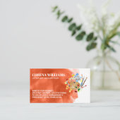 Waterverf Sinaasappel | Palet schilders Visitekaartje (Staand voorkant)