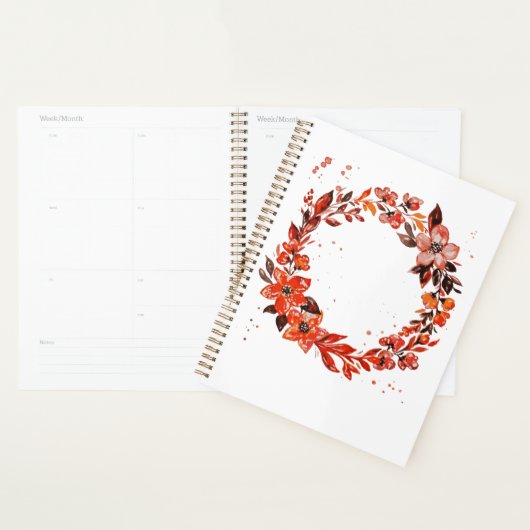 Waterverf sinaasappel planner (Display)
