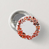 Waterverf sinaasappel ronde button 3,2 cm (Voorkant /achterkant)