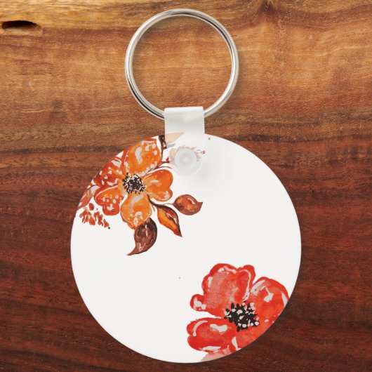 Waterverf sinaasappel sleutelhanger (Achterkant)