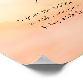 Waterverf Sinaasappel Sunset Cloud 9 Mimosa Bar Si Poster (Hoek)