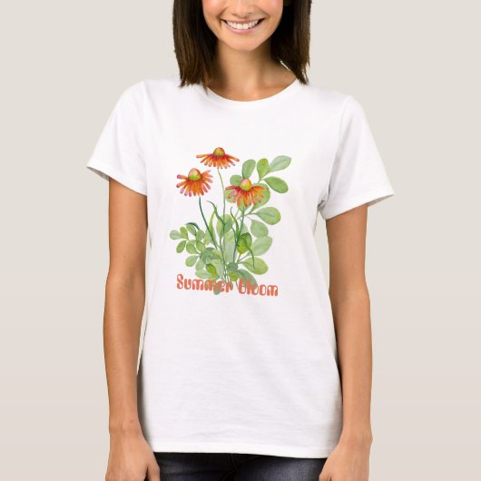 Waterverf sinaasappel t-shirt (Voorkant)