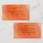 Waterverf (sinaasappel) visitekaartje (Voorkant / Achterkant)