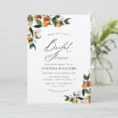 waterverf sinaasappel vrijgezellenfeest van citrus kaart (Staand voorkant)