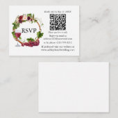 Waterverf sinaasappeldruiven met RSVP QR Informatiekaartje (Voorkant / Achterkant)