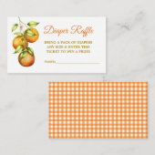 Waterverf Sinaasappels Baby shower Luier Raffle Pl Informatiekaartje (Voorkant / Achterkant)