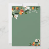 waterverf sinaasappels baby shower Uitnodiging (Achterkant)