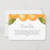 Waterverf Sinaasappels Boeken voor Baby Bedankkaart (Voorkant)