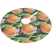 Waterverf Sinaasappels: Citrus naadloos patroon Kerstboom Rok (Gekanteld)