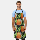 Waterverf Sinaasappels: Citrus naadloos patroon Schort (Gedragen)