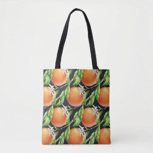Waterverf Sinaasappels: Citrus naadloos patroon Tote Bag