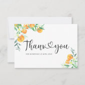 Waterverf sinaasappels dank je creditcard bedankkaart (Voorkant)