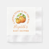 Waterverf Sinaasappels Een klein Baby shower Cutie Servet (Voorkant)