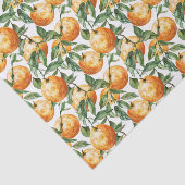 Waterverf Sinaasappels en bladeren Patroon Decoupa Tissuepapier (Detail)