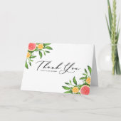 Waterverf Sinaasappels en grapefruits Bouquet Bedankkaart (Voorkant)