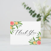 Waterverf Sinaasappels en grapefruits Summer Harte Briefkaart (Staand voorkant)
