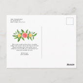 Waterverf Sinaasappels en grapefruits Summer Harte Briefkaart (Achterkant)