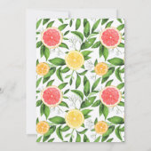 Waterverf Sinaasappels en Grapefruits Tea Party Kaart (Achterkant)