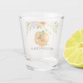 Waterverf Sinaasappels Floral Greenery Orangecello Shot Glas (Achterkant)