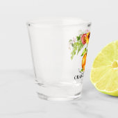 Waterverf Sinaasappels Floral Greenery Orangecello Shot Glas (Links)