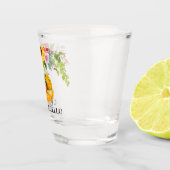 Waterverf Sinaasappels Floral Greenery Orangecello Shot Glas (Rechts)
