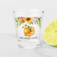 Waterverf Sinaasappels Floral Greenery Orangecello