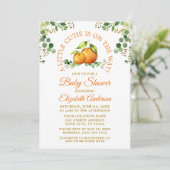 Waterverf Sinaasappels Greenery een kleine kabelpo Kaart (Staand voorkant)