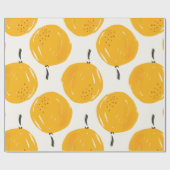 Waterverf sinaasappels handgeschilderd cadeaupapier (Vlak)