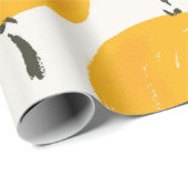 Waterverf sinaasappels handgeschilderd cadeaupapier (Rol Hoek)