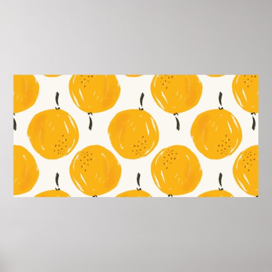 Waterverf sinaasappels handgeschilderd poster (Voorkant)